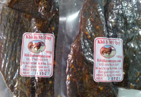 Khô Bò Mỹ Quý đóng gói